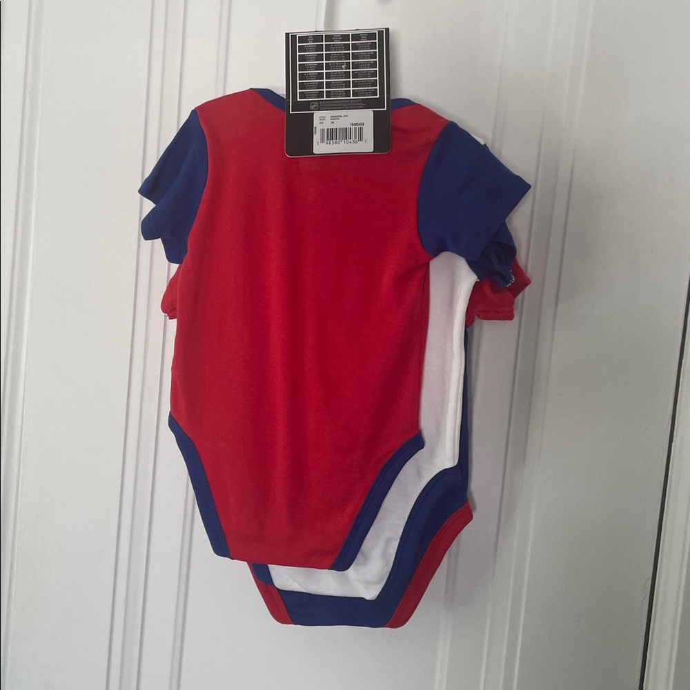 NHL Kids Blue and Red Rangers Hockey Onesie - Picture 3 of 3